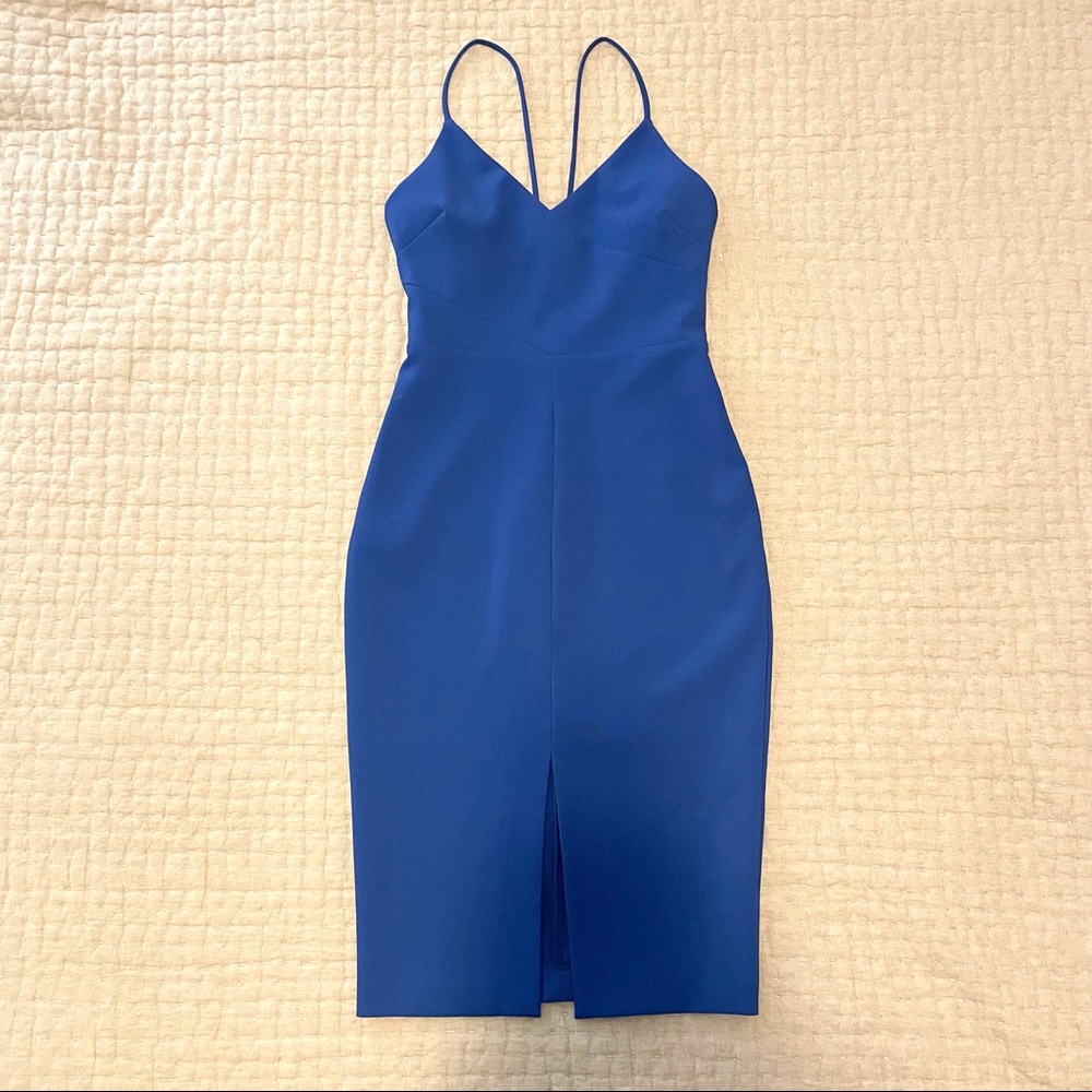 LIKELY Blue V-Neck Brooklyn Dress, Size 4
